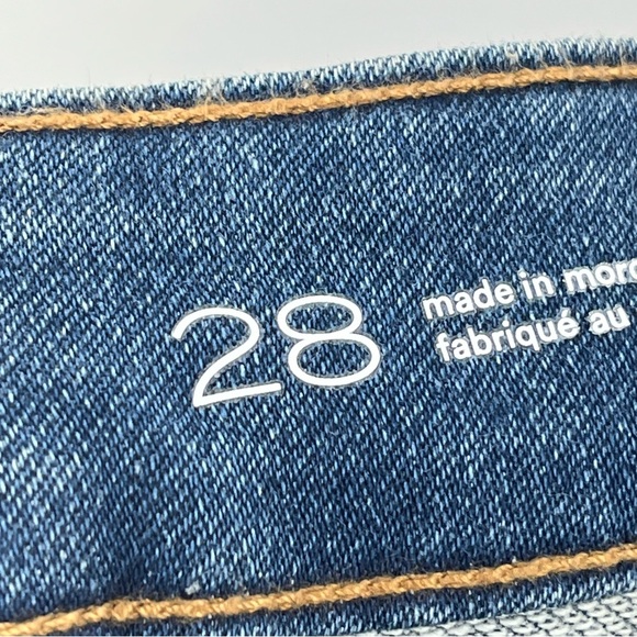 Pilcro 28x26 Kenna Mid-Rise Heritage Barrel Jeans stretchy blue Anthropologie - Picture 7 of 10